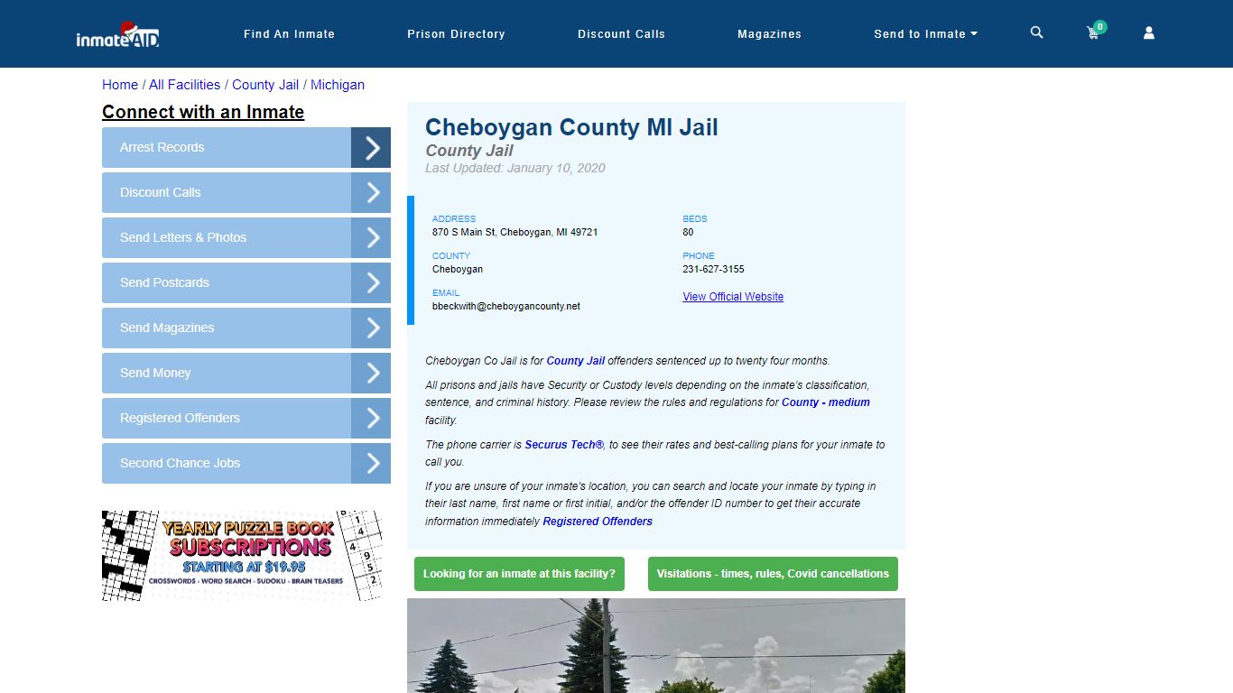 Cheboygan County MI Jail - Inmate Locator - Cheboygan, MI