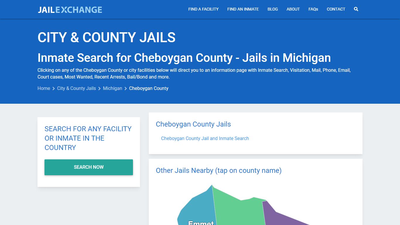 Inmate Search for Cheboygan County | Jails in Michigan - Jail Exchange